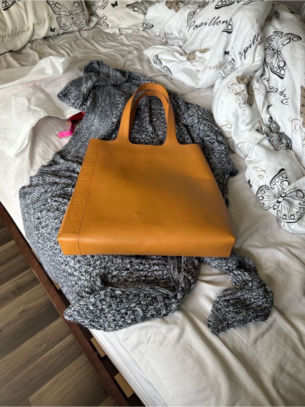 Celine Caramel Tan Leather Tote